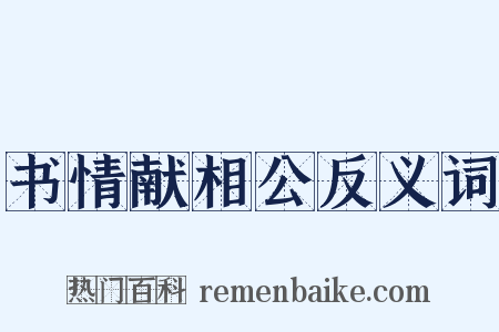 书情献相公反义词是什么意思的图片